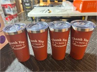 4 Pack Thank You for Being Awesome 16 oz Rust