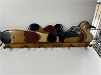 Mallard duck coat rack,Vintage.