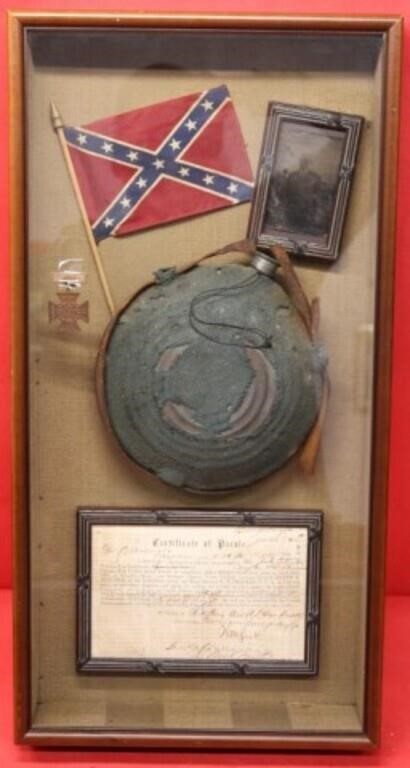 A Very RARE Civil War Parole Paper with Canteen