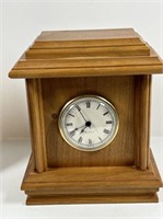 Wood fireplace mantel clock,quartz.