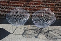 Pair Reproduction Bertoia Style Chairs 34"