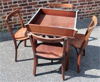 5pc Genuine Snug Seat Co Table w/ Chairs