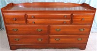 1920’S CRAWFORD CHERRY WOOD 8 DRAWER DRESSER