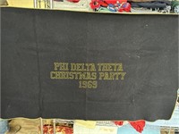 Phi Delta 1969 tablecloth.