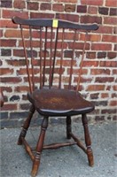 Antique Comb Back Chair with one Plank Seat