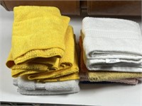 Yellow and white towels.