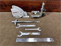 Table saw guides and misc wrenches