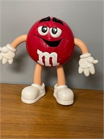 Red M&M Figurine Bendy Rubber Arms And Legs