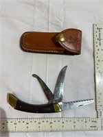 Browning three blade folding knife with sheath