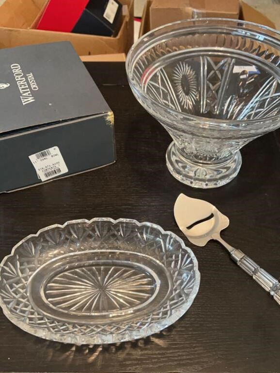 Waterford crystal 11 inch oval bowl, And 11 inch