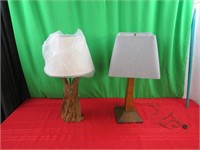 2 Antique Lamps 28 " tall