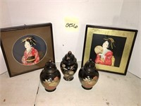 Geisha Pictures and 3 Jars
