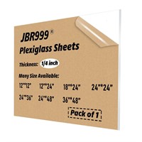 24x36" Clear Acrylic Sheet Plexiglass 1/4"