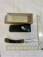 Buck 110 folding knife with sheath and box