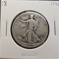 1943 90% Silver Walking Liberty Half Dollar