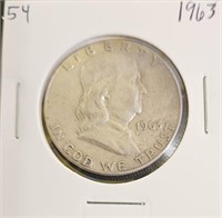 1963 90% Silver Franklin Half Dollar
