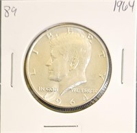 1964 90% Silver Kennedy Half Dollar