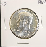 1964 90% Silver Kennedy Half Dollar