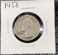 1956 90% Silver Washington Quarter