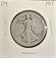 1917 90% Silver Walking Liberty Half Dollar