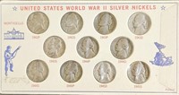 40% Silver 1942-1945 World War 2 Nickel Collection