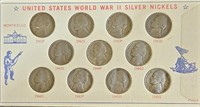 40% Silver 1942-1945 World War 2 Nickel Collection
