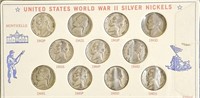 40% Silver 1942-1945 World War 2 Nickel Collection