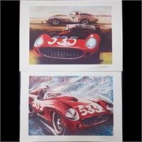 Pair Of 535 Ferrari Artist Proof Lithographs Signe