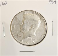 1964 90% Silver Kennedy Half Dollar