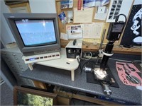 Video Microscope Combo Unit Lamp Camera +