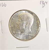 1964 D 90% Silver Kennedy Half Dollar