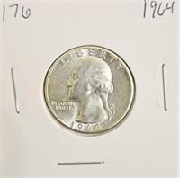 1964 90% Silver Washington Quarter