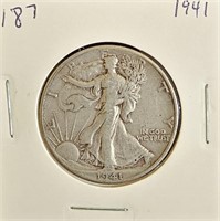 1941 90% Silver Walking Liberty Half Dollar