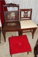 chair and foot stool