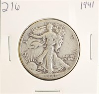 1941 90% Silver Walking Liberty Half Dollar