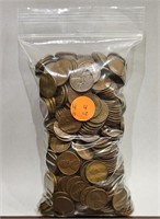 4lb 4oz Bag Of 90% Copper Lincoln Head Pennies