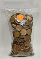 4lb 3oz  Bag Of 90% Copper Lincoln Head Pennies