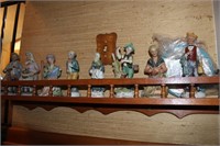 Figurines and shelving