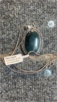 Moss Agate German Silver Necklace