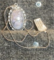 Dendrite Opal German Silver Necklace