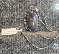 Sodalite German Silver Necklace