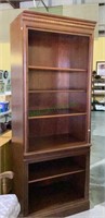 Beautiful solid wood six shelf bookcase with