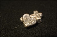 1oz .999 Fine Silver Combined Cross and Heart