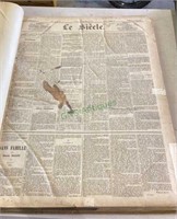 Bound antique newspapers - Le Siecle Paris -