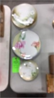 3 painted plates