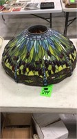 Leaded stained glass lamp shade
