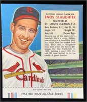 1954 #19N Enos Slaughter Red Man Tobacco Card