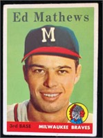 1958 #440 Topps Ed Mathews Baseball Card