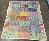 72" X 56" HANDMADE BABY QUILT OR LAP QUILT? SHIPS