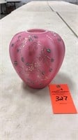 6.25” pink Fenton decor vase